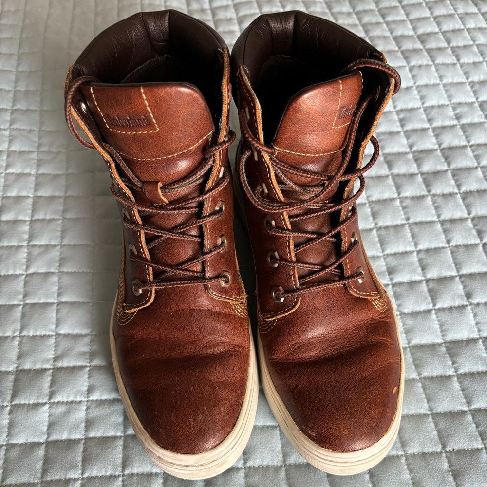 Timberland Boots, brown leather, high tops - Picture 7 of 8